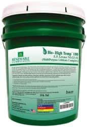 Renewable Lubricants - 35 Lb Pail Biobased Extreme Pressure Grease - Green, Extreme Pressure & High Temperature, 285°F Max Temp, NLGIG 2, - Industrial Tool & Supply