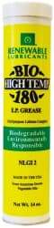 Renewable Lubricants - 14 oz Cartridge Biobased Extreme Pressure Grease - Green, Extreme Pressure & High Temperature, 285°F Max Temp, NLGIG 2, - Industrial Tool & Supply
