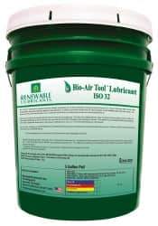 Renewable Lubricants - 5 Gal Pail, ISO 32, Air Tool Oil - -22°F to 250°, 29.33 Viscosity (cSt) at 40°C, 7.34 Viscosity (cSt) at 100°C, Series Bio-Air - Industrial Tool & Supply