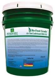 Renewable Lubricants - 5 Gal Pail, ISO 32, Air Tool Oil - -20°F to 230°, 29.33 Viscosity (cSt) at 40°C, 7.34 Viscosity (cSt) at 100°C, Series Bio-Food Grade - Industrial Tool & Supply