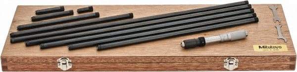 Mitutoyo - 4 to 40 Inch Range, Mechanical Inside Tubular Micrometer - 0.001 Inch Graduation, 0.00012+m+0.00004xR/20 Inch Accuracy - Industrial Tool & Supply