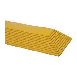 Wearwell - 39" Long x 3" Wide x 5/8" Thick, Anti-Fatigue Modular Matting Ramp Edge - Female, Yellow, For Dry & Wet Areas, Series 572 - Industrial Tool & Supply