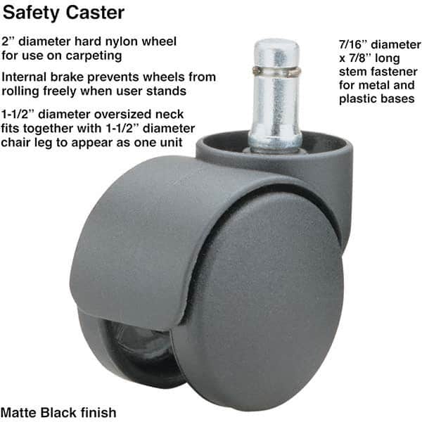 Master Caster - Cushions, Casters & Chair Accessories Type: Caster Set For Use With: Office and Home Furniture - Industrial Tool & Supply
