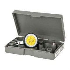 Mitutoyo - 0.03 Inch Range, 0.0005 Inch Dial Graduation, Horizontal Dial Test Indicator - 1.5748 Inch, 0-15-0; 0-35-0 Dial Reading, Accurate to 0.0005 Inch - Industrial Tool & Supply