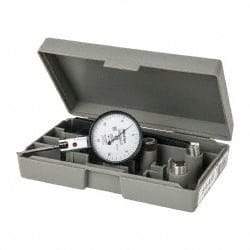 Mitutoyo - 0.03 Inch Range, 0.0005 Inch Dial Graduation, Horizontal Dial Test Indicator - 1.5748 Inch White Dial, 0-15-0 Dial Reading, Accurate to 0.0005 Inch - Industrial Tool & Supply