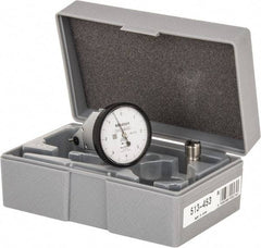 Mitutoyo - 0.008 Inch Range, 0.0001 Inch Dial Graduation, Vertical Dial Test Indicator - 1.5748 Inch White Dial, 0-4-0 Dial Reading, Accurate to 0.0001 Inch - Industrial Tool & Supply