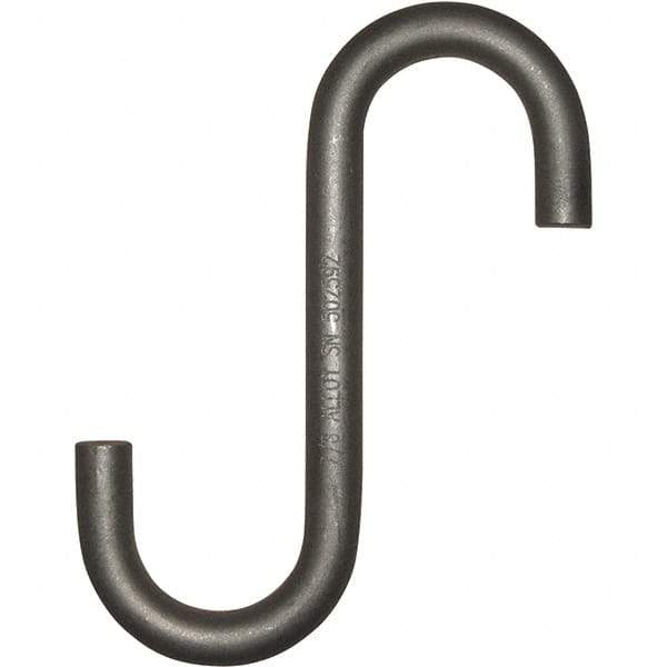 Peerless Chain - Trade Size 7/8", Alloy Steel Shot Blasted/Rust Inhibitor S-Hook - 2,400 Lb Capacity, 0.88" Wire, 9-1/2" OAL - Industrial Tool & Supply