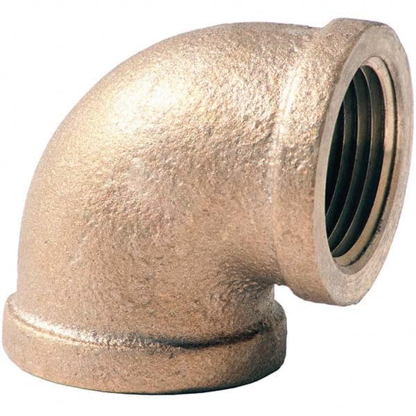 Merit Brass - Brass & Chrome Pipe Fittings Type: 90 Elbow Fitting Size: 2-1/2 - Industrial Tool & Supply