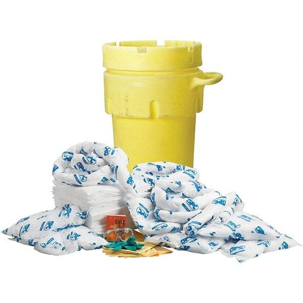 Brady SPC Sorbents - 75 Gal Capacity Oil Only Spill Kit - 95 Gal Polyethylene Drum - Industrial Tool & Supply