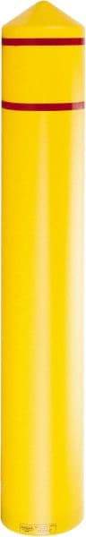 Eagle - 9-3/8" Wide x 9-3/8" Deep x 57" High, 8" Bumper Post Sleeve - Yellow, HDPE, 8 Lb, Smooth Surface - Industrial Tool & Supply