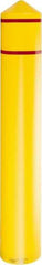 Eagle - 9-3/8" Wide x 9-3/8" Deep x 57" High, 8" Bumper Post Sleeve - Yellow, HDPE, 8 Lb, Smooth Surface - Industrial Tool & Supply