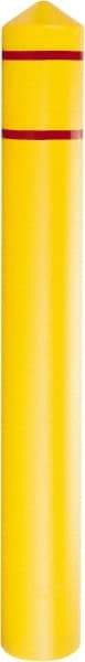 Eagle - 7-3/8" Wide x 7-3/8" Deep x 56" High, 6" Bumper Post Sleeve - Yellow, HDPE, 6 Lb, Smooth Surface - Industrial Tool & Supply