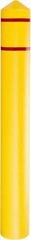 Eagle - 7-3/8" Wide x 7-3/8" Deep x 56" High, 6" Bumper Post Sleeve - Yellow, HDPE, 6 Lb, Smooth Surface - Industrial Tool & Supply