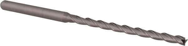 Accupro - 3/32", 1.4" LOC, 1/8" Shank Diam, 3" OAL, 3 Flute, Solid Carbide Square End Mill - Single End, Uncoated, Spiral Flute, 30° Helix, Centercutting, Right Hand Cut, Right Hand Flute, Series Miniature - Industrial Tool & Supply