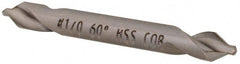 Hertel - #1/0 Plain Cut 60° Incl Angle Cobalt Combo Drill & Countersink - Industrial Tool & Supply