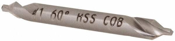 Hertel - #1 Plain Cut 60° Incl Angle Cobalt Combo Drill & Countersink - Industrial Tool & Supply