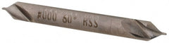 Hertel - #3/0 Plain Cut 60° Incl Angle High Speed Steel Combo Drill & Countersink - Industrial Tool & Supply
