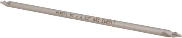 Hertel - #1 Plain Cut 60° Incl Angle Cobalt Combo Drill & Countersink - Industrial Tool & Supply