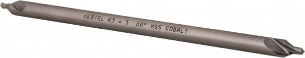 Hertel - #3 Plain Cut 60° Incl Angle Cobalt Combo Drill & Countersink - Industrial Tool & Supply
