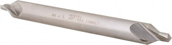Hertel - #6 Plain Cut 60° Incl Angle Cobalt Combo Drill & Countersink - Industrial Tool & Supply