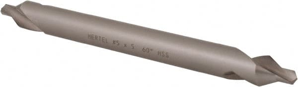 Hertel - #5 Plain Cut 60° Incl Angle High Speed Steel Combo Drill & Countersink - Industrial Tool & Supply