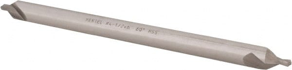 Hertel - #4-1/2 Plain Cut 60° Incl Angle High Speed Steel Combo Drill & Countersink - Industrial Tool & Supply