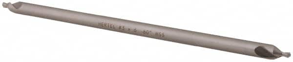 Hertel - #3 Plain Cut 60° Incl Angle High Speed Steel Combo Drill & Countersink - Industrial Tool & Supply