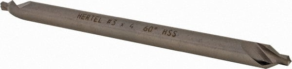 Hertel - #3 Plain Cut 60° Incl Angle High Speed Steel Combo Drill & Countersink - Industrial Tool & Supply
