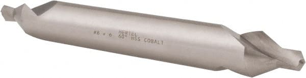Hertel - #8 Plain Cut 60° Incl Angle Cobalt Combo Drill & Countersink - Industrial Tool & Supply