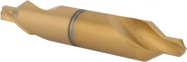 Hertel - #6 Plain Cut 60° Incl Angle High Speed Steel Combo Drill & Countersink - Industrial Tool & Supply