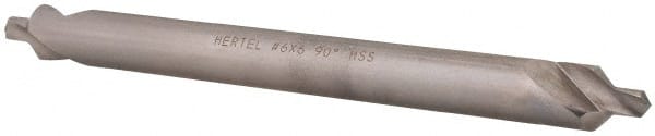 Hertel - #6 Plain Cut 90° Incl Angle High Speed Steel Combo Drill & Countersink - Industrial Tool & Supply