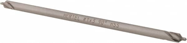 Hertel - #1 Plain Cut 90° Incl Angle High Speed Steel Combo Drill & Countersink - Industrial Tool & Supply