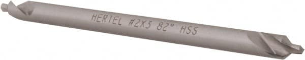 Hertel - #2 Plain Cut 82° Incl Angle High Speed Steel Combo Drill & Countersink - Industrial Tool & Supply