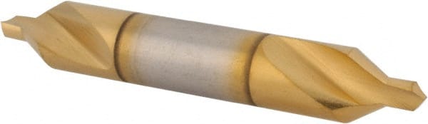 Hertel - #4 Plain Cut 60° Incl Angle High Speed Steel Combo Drill & Countersink - Industrial Tool & Supply