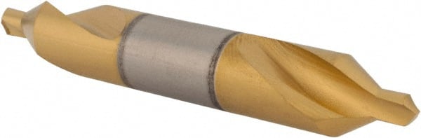 Hertel - #4-1/2 Plain Cut 60° Incl Angle High Speed Steel Combo Drill & Countersink - Industrial Tool & Supply