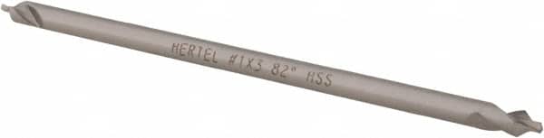 Hertel - #1 Plain Cut 82° Incl Angle High Speed Steel Combo Drill & Countersink - Industrial Tool & Supply