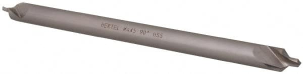 Hertel - #4 Plain Cut 90° Incl Angle High Speed Steel Combo Drill & Countersink - Industrial Tool & Supply