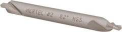 Hertel - #2 Plain Cut 82° Incl Angle High Speed Steel Combo Drill & Countersink - Industrial Tool & Supply