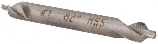 Hertel - #1 Plain Cut 82° Incl Angle High Speed Steel Combo Drill & Countersink - Industrial Tool & Supply