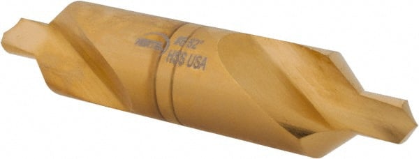 Hertel - #8 Plain Cut 82° Incl Angle High Speed Steel Combo Drill & Countersink - Industrial Tool & Supply