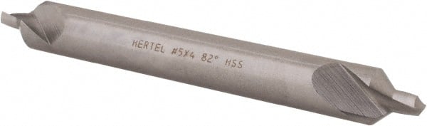 Hertel - #5 Plain Cut 82° Incl Angle High Speed Steel Combo Drill & Countersink - Industrial Tool & Supply