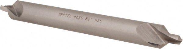 Hertel - #6 Plain Cut 82° Incl Angle High Speed Steel Combo Drill & Countersink - Industrial Tool & Supply
