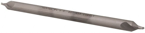 Hertel - #4 Plain Cut 60° Incl Angle Cobalt Combo Drill & Countersink - Industrial Tool & Supply