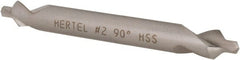 Hertel - #2 Plain Cut 90° Incl Angle High Speed Steel Combo Drill & Countersink - Industrial Tool & Supply