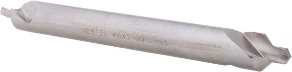 Hertel - #6 Plain Cut 90° Incl Angle High Speed Steel Combo Drill & Countersink - Industrial Tool & Supply