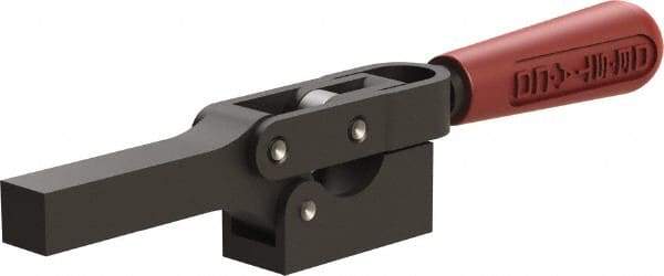 De-Sta-Co - 1,299 Lb Holding Capacity, Horizontal Handle, Manual Hold Down Toggle Clamp - 69° Handle Movement, 90° Bar Opening, Solid Bar, Solid Base, Oxide Finish, Forged Alloy Steel - Industrial Tool & Supply
