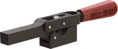 De-Sta-Co - 1,299 Lb Holding Capacity, Horizontal Handle, Manual Hold Down Toggle Clamp - 69° Handle Movement, 90° Bar Opening, Solid Bar, Solid Base, Oxide Finish, Forged Alloy Steel - Industrial Tool & Supply