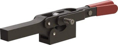 De-Sta-Co - 1,299 Lb Holding Capacity, Horizontal Handle, Manual Hold Down Toggle Clamp - 69° Handle Movement, 90° Bar Opening, Solid Bar, Solid Base, Oxide Finish, Forged Alloy Steel - Industrial Tool & Supply