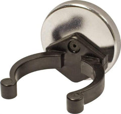 Mag-Mate - 38 Lb Max Pull Force, 5/16" Overall Height, 2.03" Diam, Ceramic Cup Magnet - Clamp Style, 2-1/8" Clamp Opening, Chrome Plated - Industrial Tool & Supply