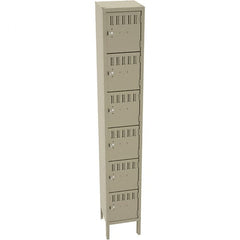 Tennsco - 6 Door, 6 Tier, Locker - Industrial Tool & Supply